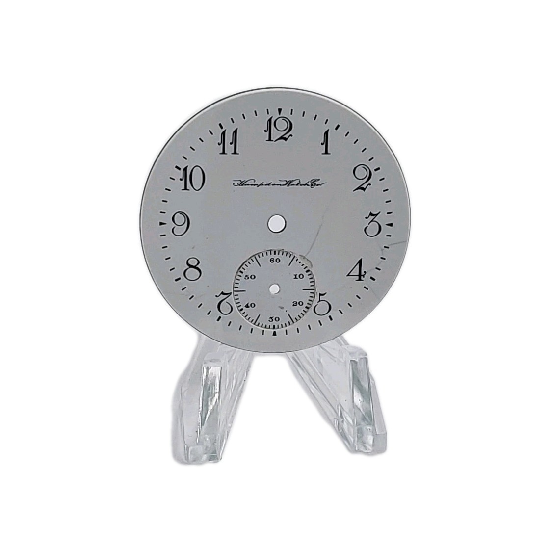 Hampden 38.2mm Sunk Enamel Pocket Watch Dial Only 1380