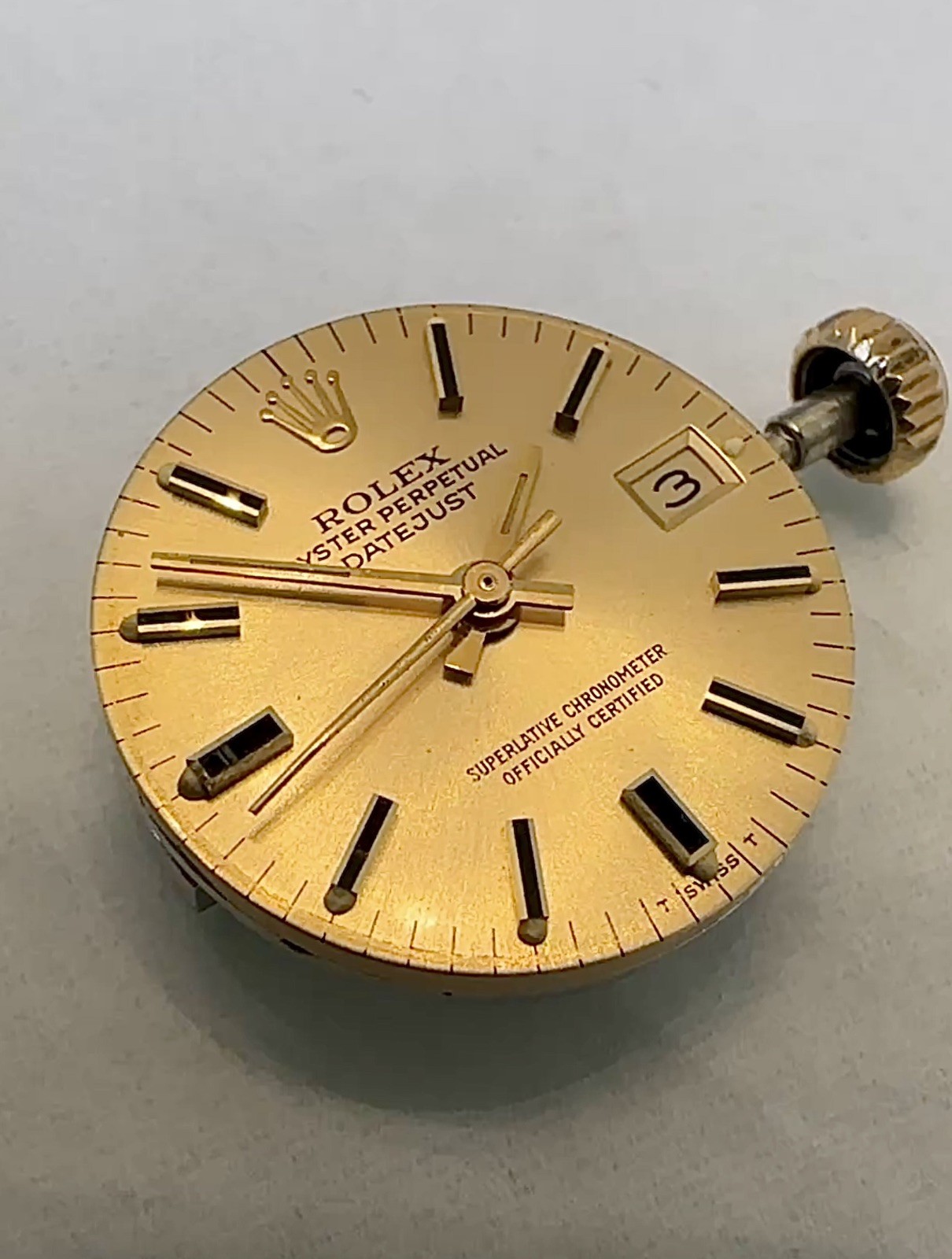 GENUINE Rolex 2030 Complete Movement w/ Dial, Hands And Crown Great Condition