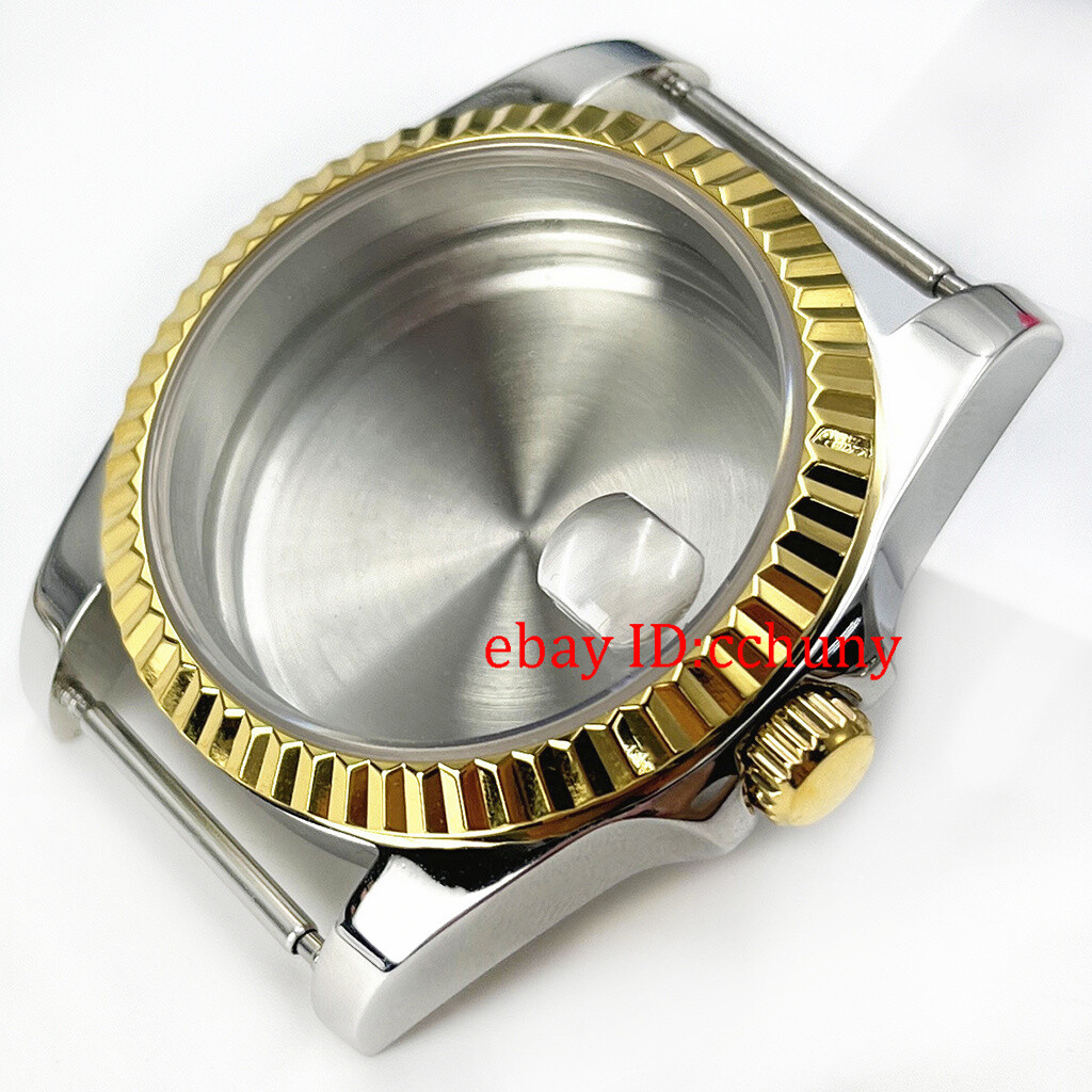 36mm black/gold/rose gold/silver watch case sapphire fit NH35 ETA2824 PT5000