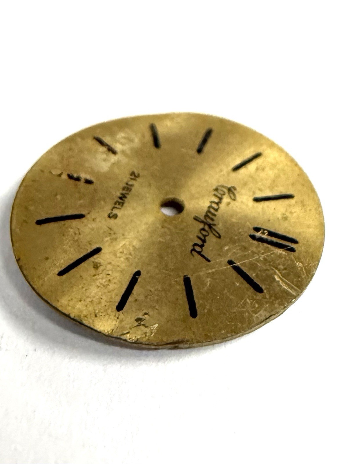 VTG Crawford Watch Dial Co. Swiss Woman’s Watch Face 21 Jewels