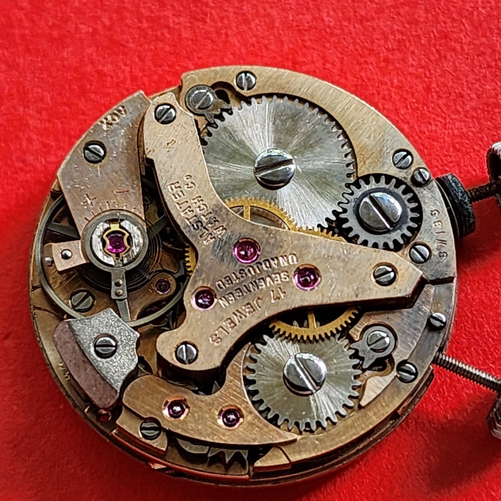 Wakmann Alarm Watch Movement Alstater Dial Crown Stem Balance Parts Cricket
