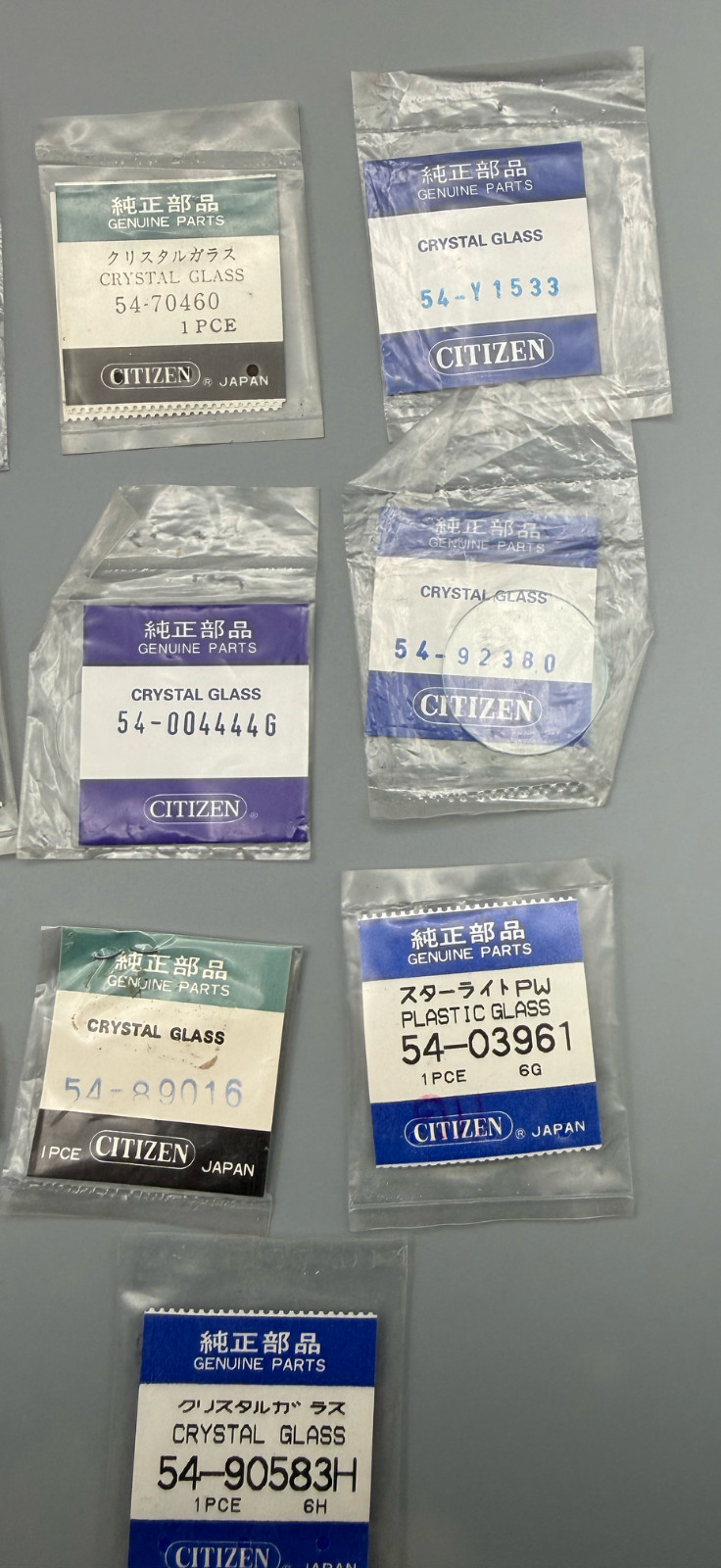 NOS Genuine Citizen Watch Crystal Glass Lot Factory Replacement Crystals Gaskets