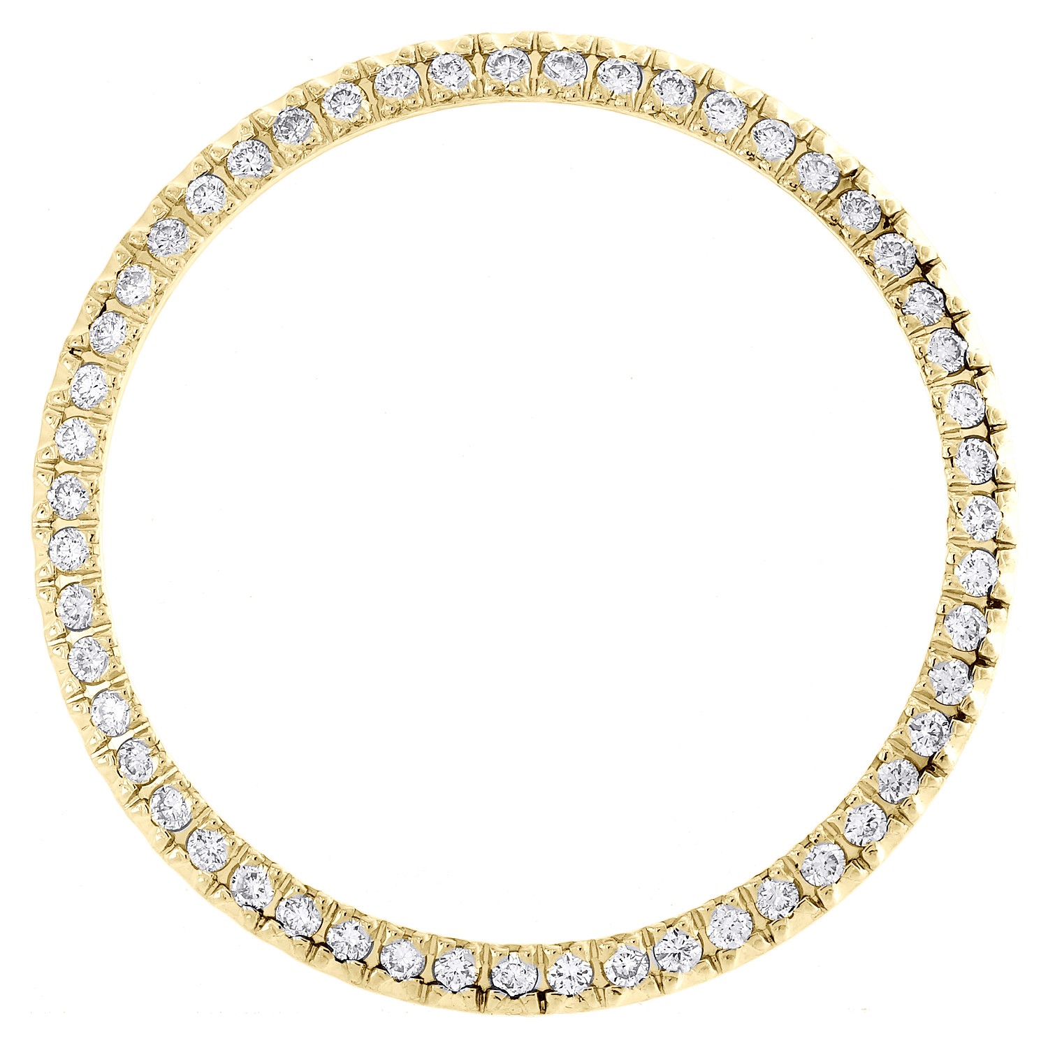 10K Yellow Gold Custom U-Cut Diamond Bezel Fits Rolex Day-Date 36mm Watch 1 CT.