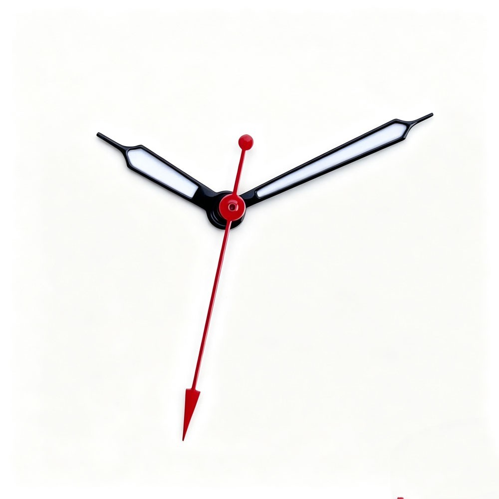 Silver Red Watch Hand Needles Green Lume fit NH35 PT5000 Miyota 8215 Movement