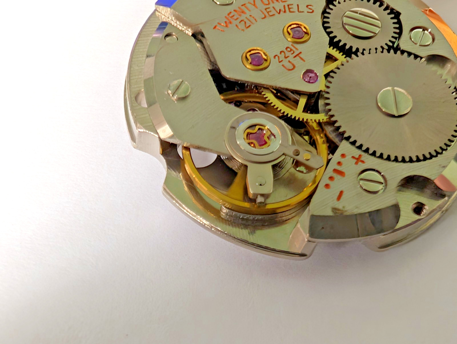 Vintage Unitas/UT 2291 movement, 21 Jewels automatic winding movement, RUNS. nee
