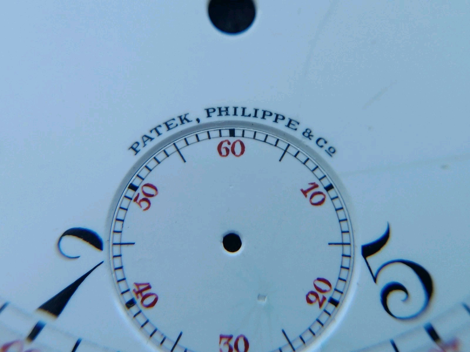 Rare Patek Philippe & Tiffany Co Pocket Watch Enamel DIAL ONLY Double Signed