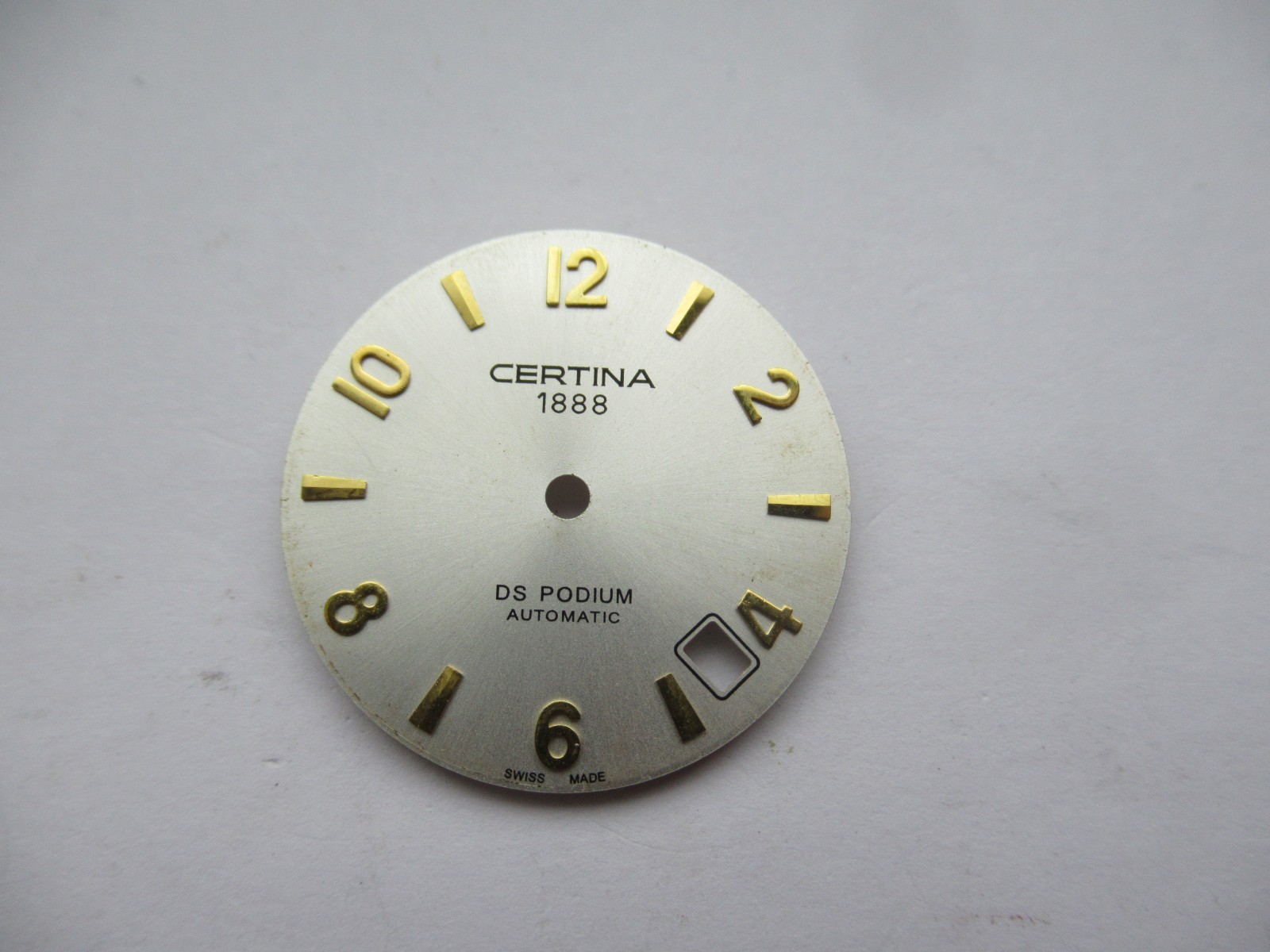 Certina DS Podium Automatic 1888 Date Dial For Spares Parts Repairs 27mm G/Con