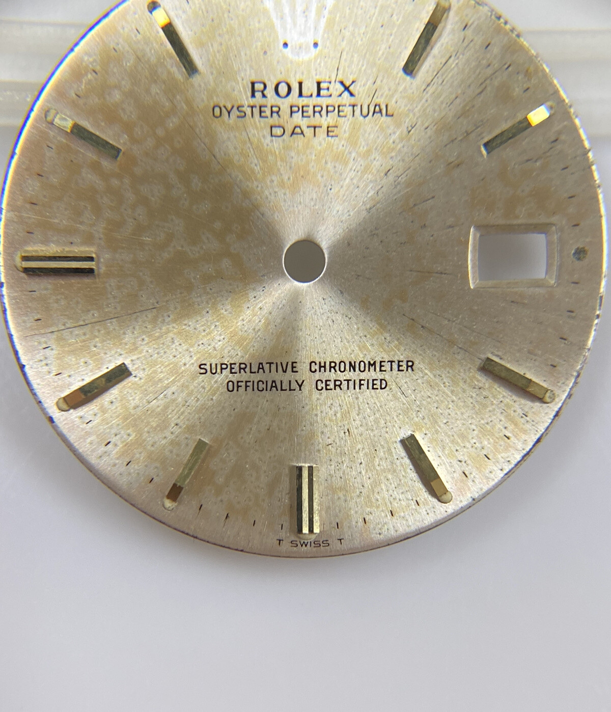 Genuine Rolex Oyster Perpetual Date 1500 1501 1505 Cal. 1570 Silver/Gold Dial