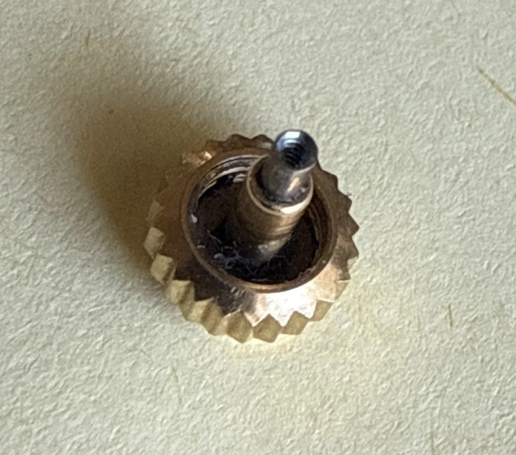 18K SOLID Yellow Gold Rolex 6mm Monobloc Watch Crown Part 24-604-8 116138 116208