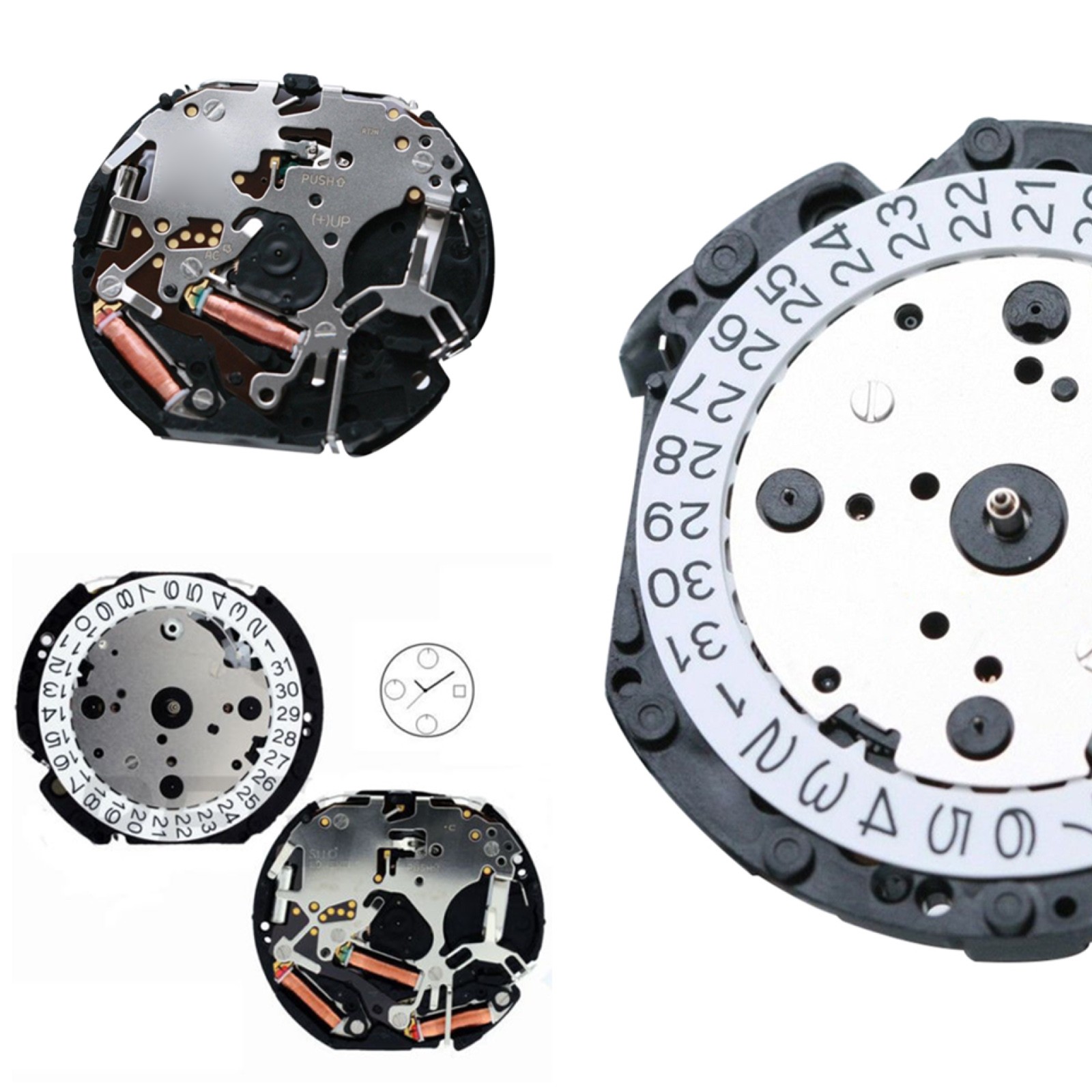 Date at 4.30 Replacement Quartz Watch Movement For JAPAN VD SERIES VD53C VD53