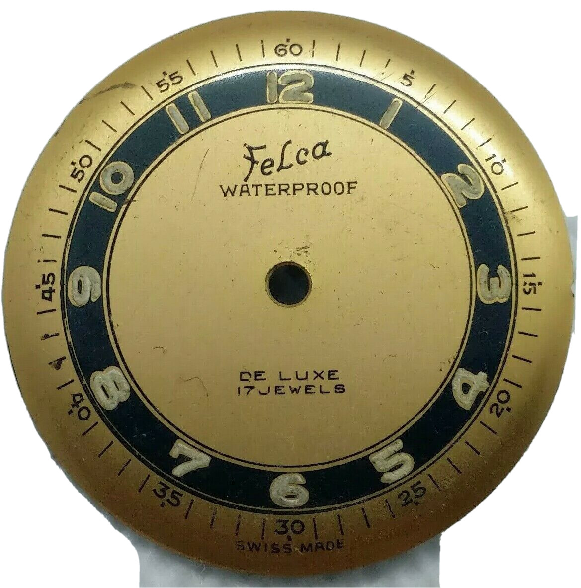 Felca waterproof dial watch 26.8 mm Swiss made for parts or repair or collection
