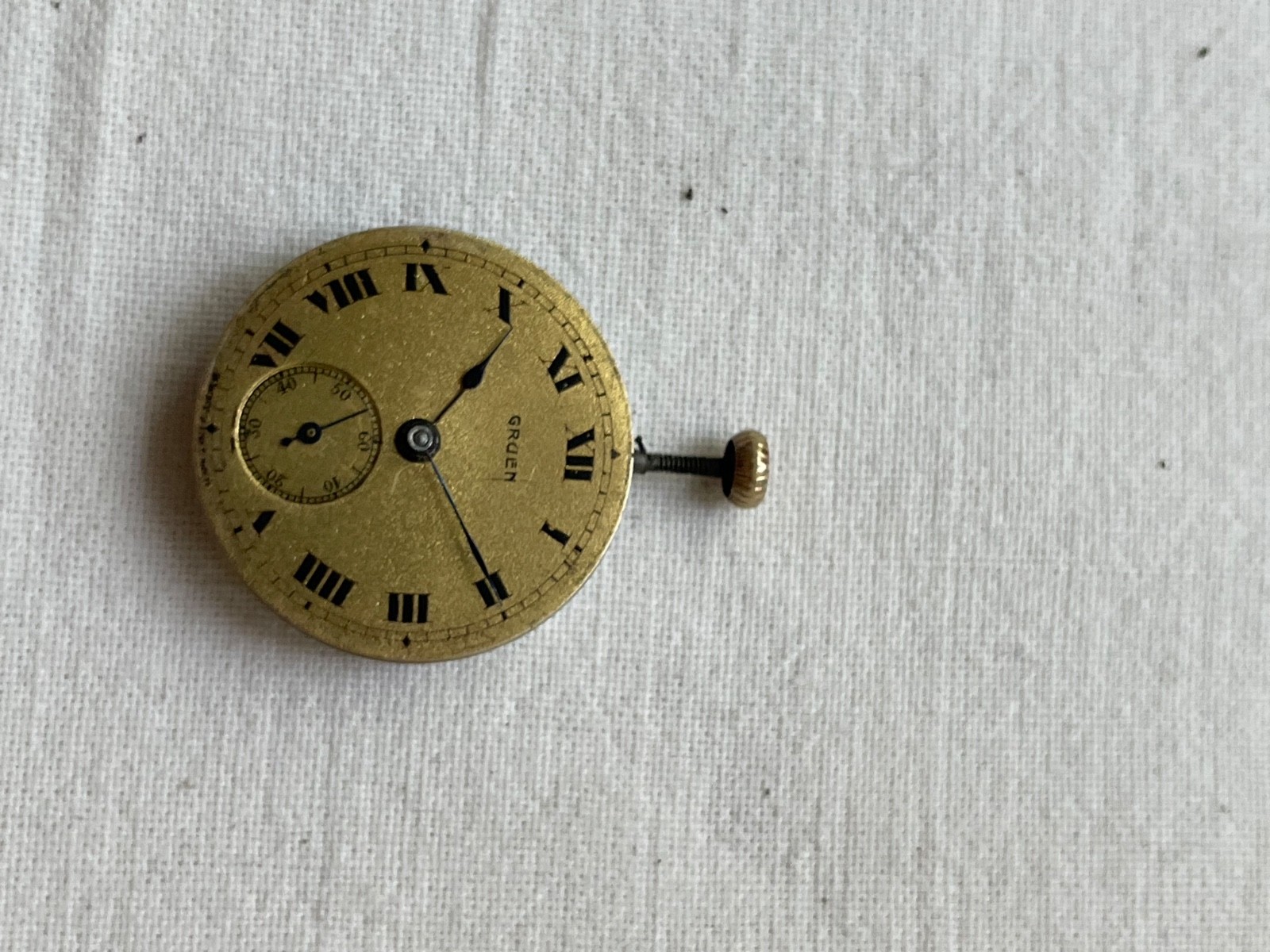 Gruen 15 jewels nice dial – movement for watch AS IS, lot0308