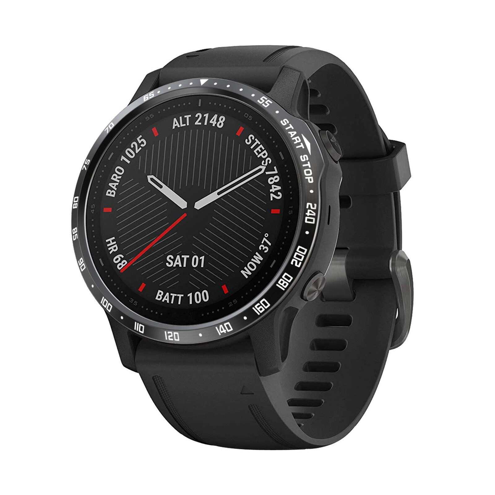 For Garmin Fenix 6S/6S Pro Watch Metal Stainless Steel Anti-scratches Bezel Ring