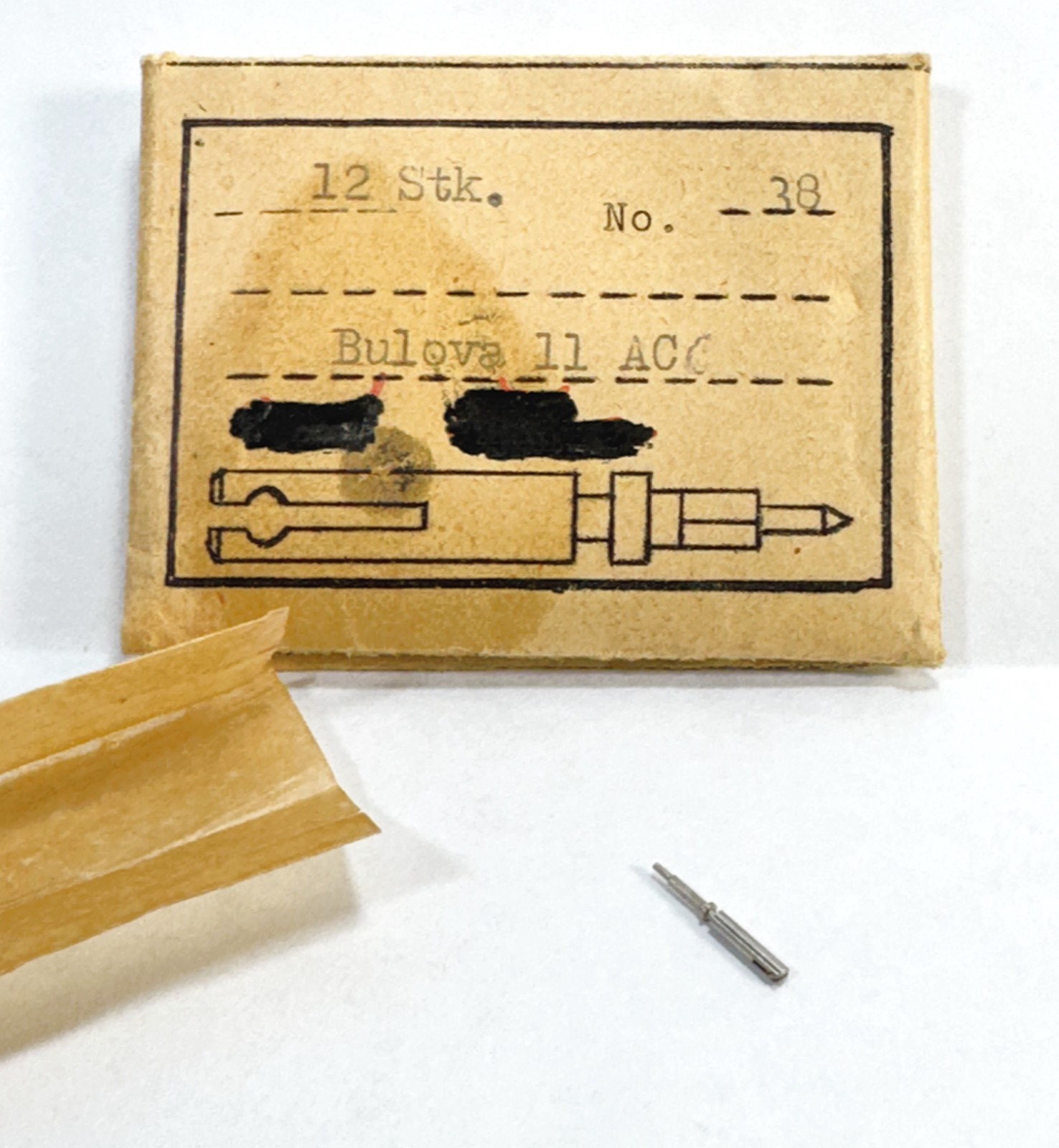 Bulova 11AC #16C Female Split Winding Stem, (1 Stem) NOS
