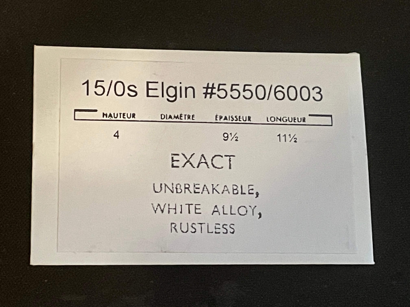 Elgin 15/0s Mainspring No. 5550 / 6003 (EXACT) – Alloy
