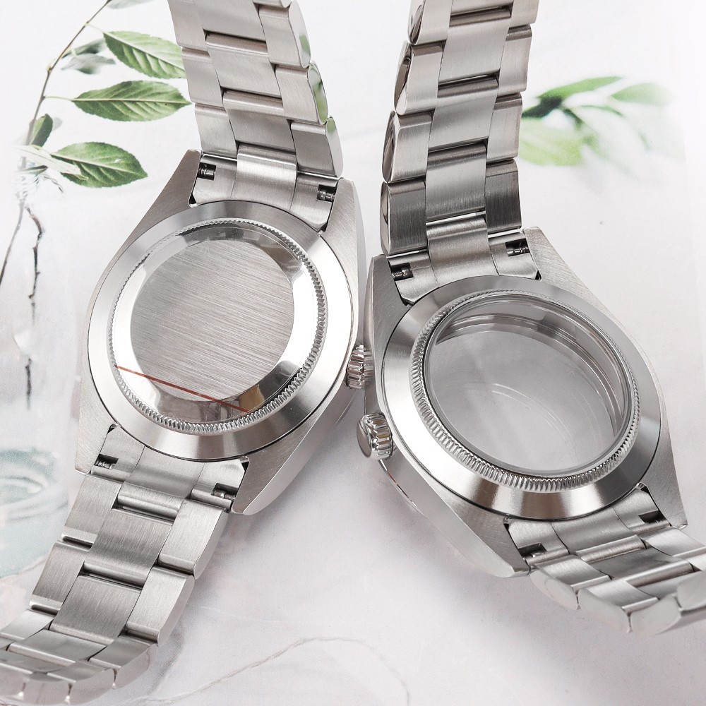 Oyster 36mm/39mm Watch Case Bracelet Sapphire Domed Bezel For Seiko NH35 36 NH38