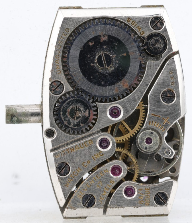 WITTNAUER 84/1 REVUE, 17j SWISS TANK WRIST WATCH MOVEMENT, GOOD BALANCE (LE)