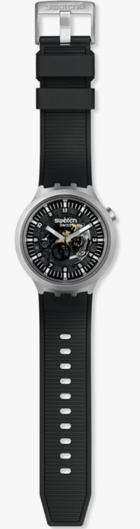 Swatch – SB07S105 – Big Bold Irony – Lacquered Watch Casual Plastic – Black