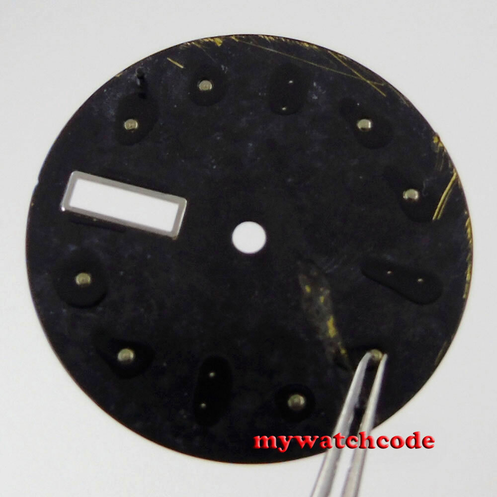 29mm black gray golden blue Watch Dial for NH36 Movement day date (dial+hand)