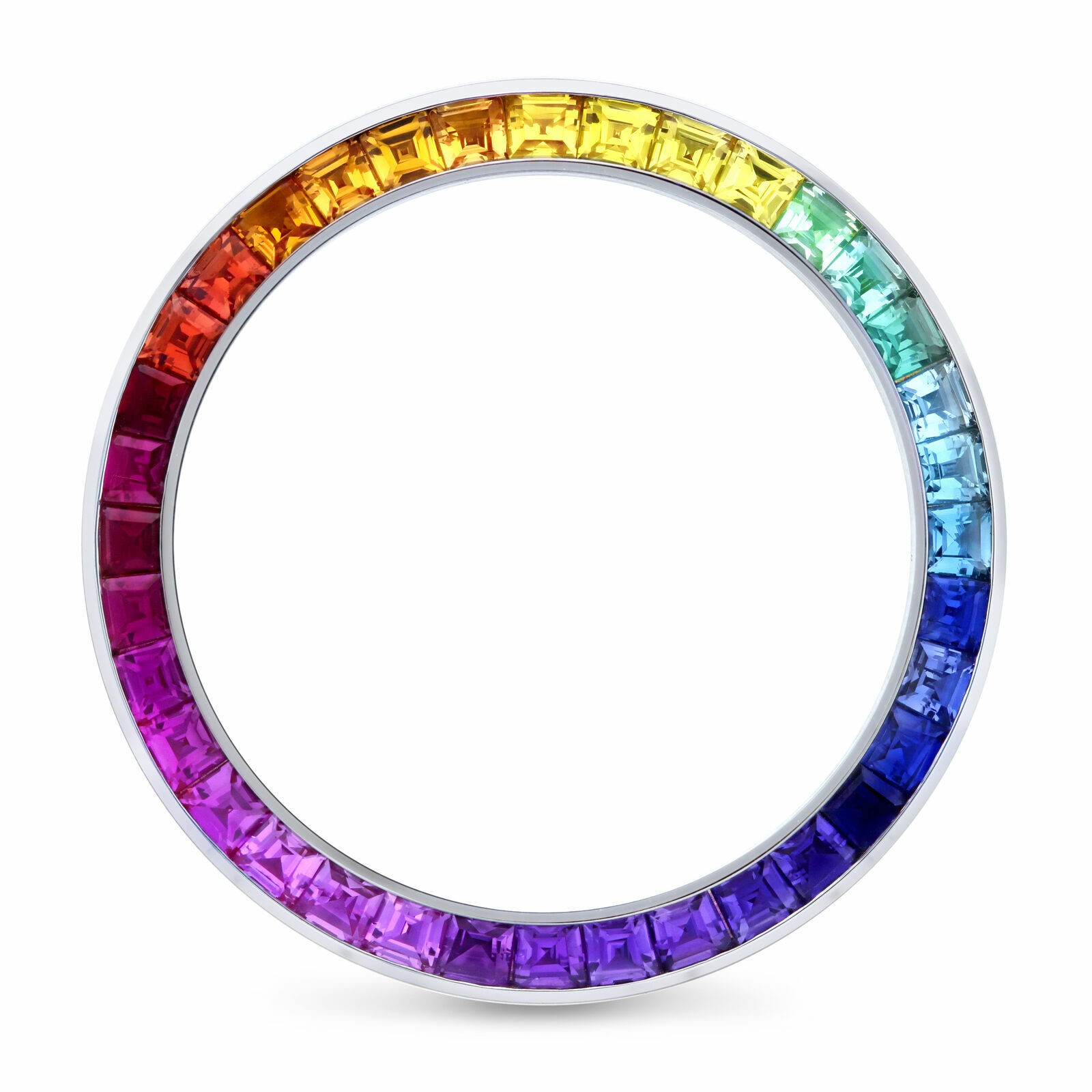 SYNTHETIC RAINBOW COLORED STONE BEZEL FOR ROLEX DAYTONA 116576, 116519