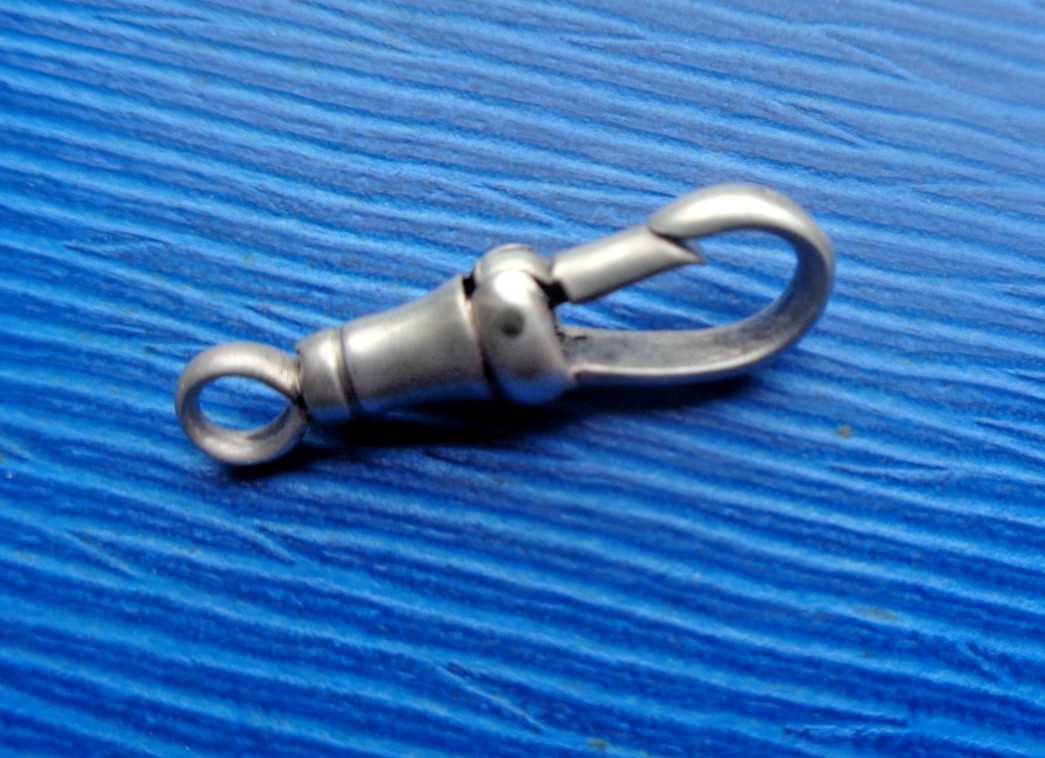 Silver DOG CLIP Fastener for Watch Chain etc Victorian maker HP 1.6 gram
