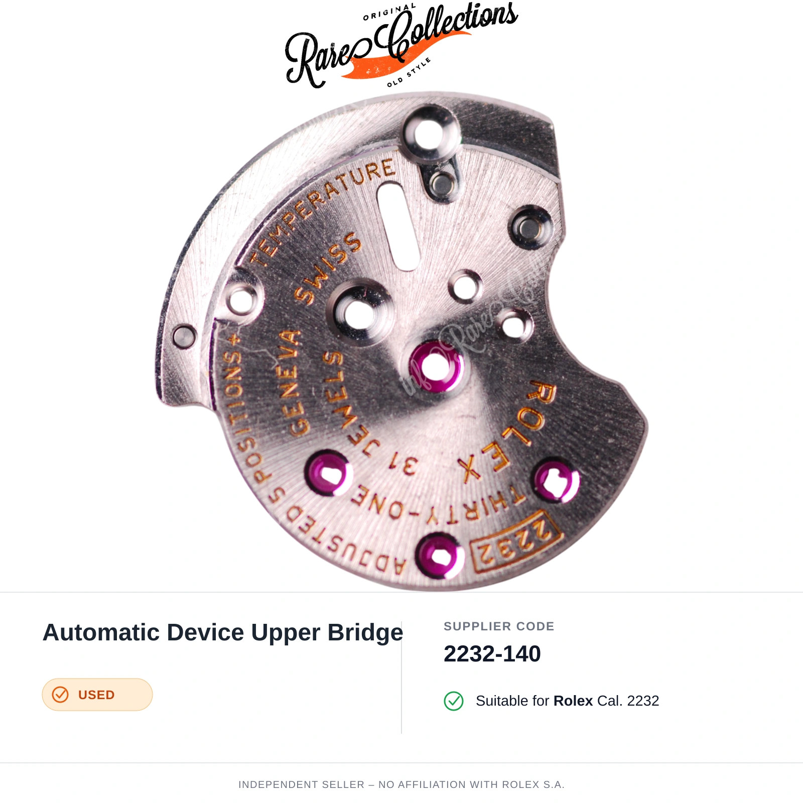 Automatic Device Upper Bridge for Rolex (cod. 2232-140) — Used Good Condition