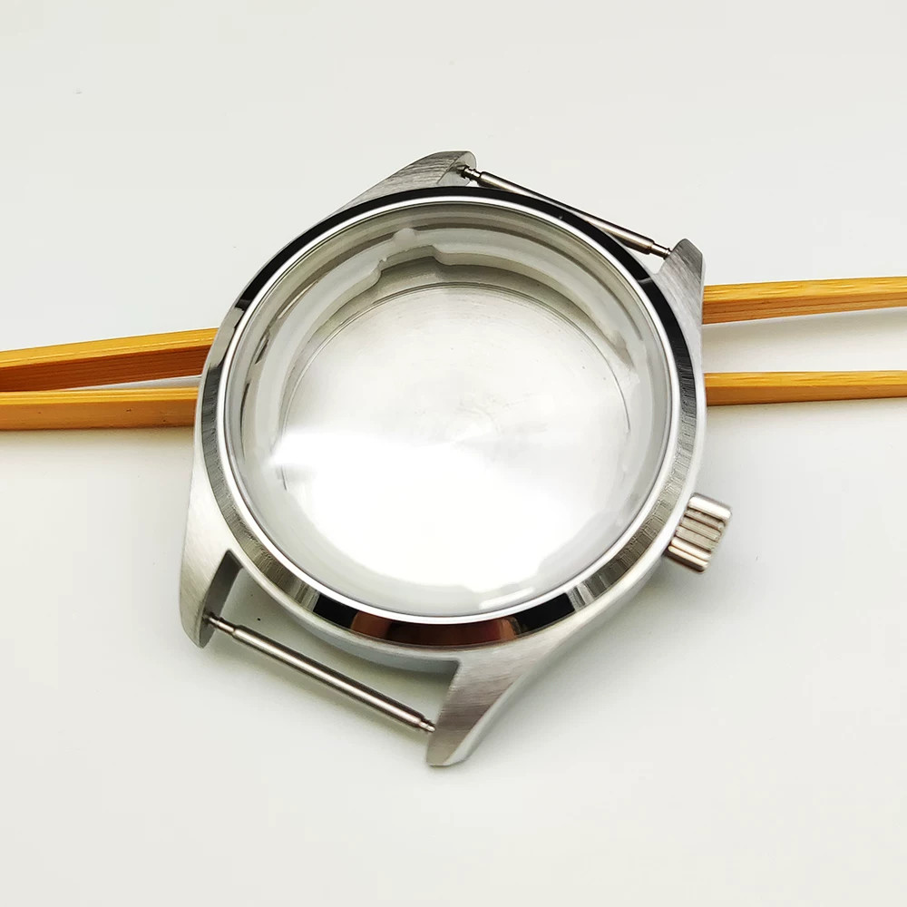 40mm Pilot Stainless Watch Case Mineral Glass for Nh35 Nh36 Movement 33.5mm Dial