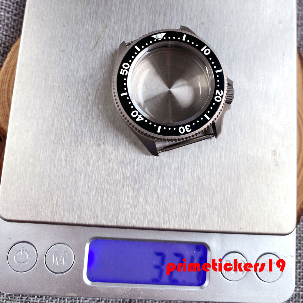 Titanium 37mm Dive Watch Case 3.8 Crown Sapphire 120 Click Bezel Fit NH35 PT5000