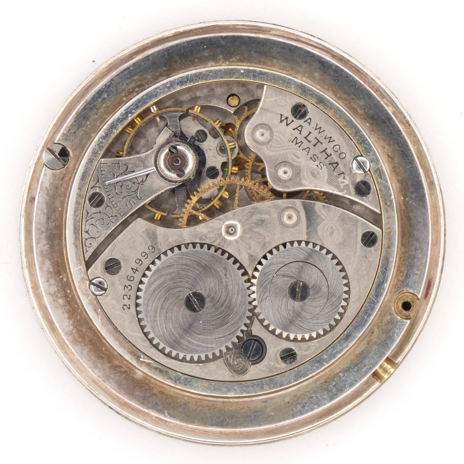 Waltham Grade No. 361 Model 1907 3/0-Size 7-Jewel Antique Pocket Watch Movement