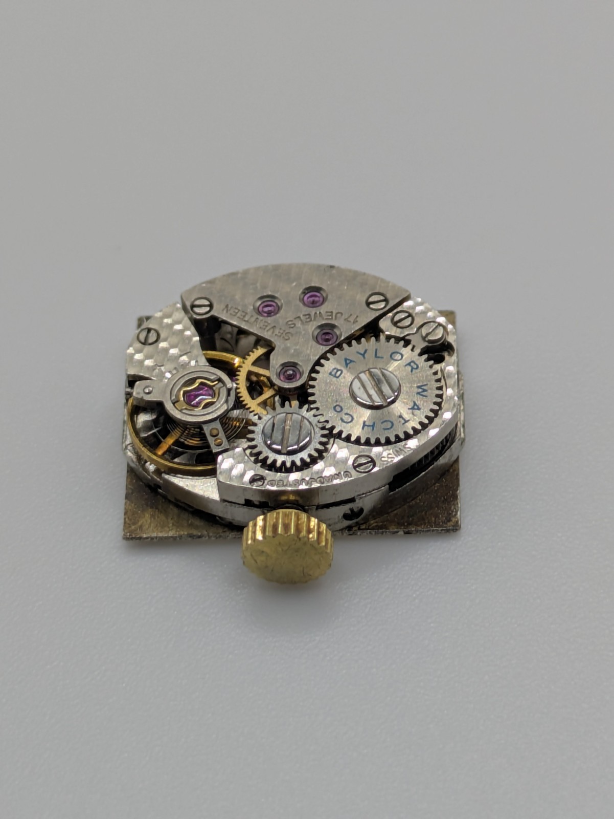 AS 1977-2 Baylor Manual Wind Watch Movement 17 Jewels 15.8mm Untested