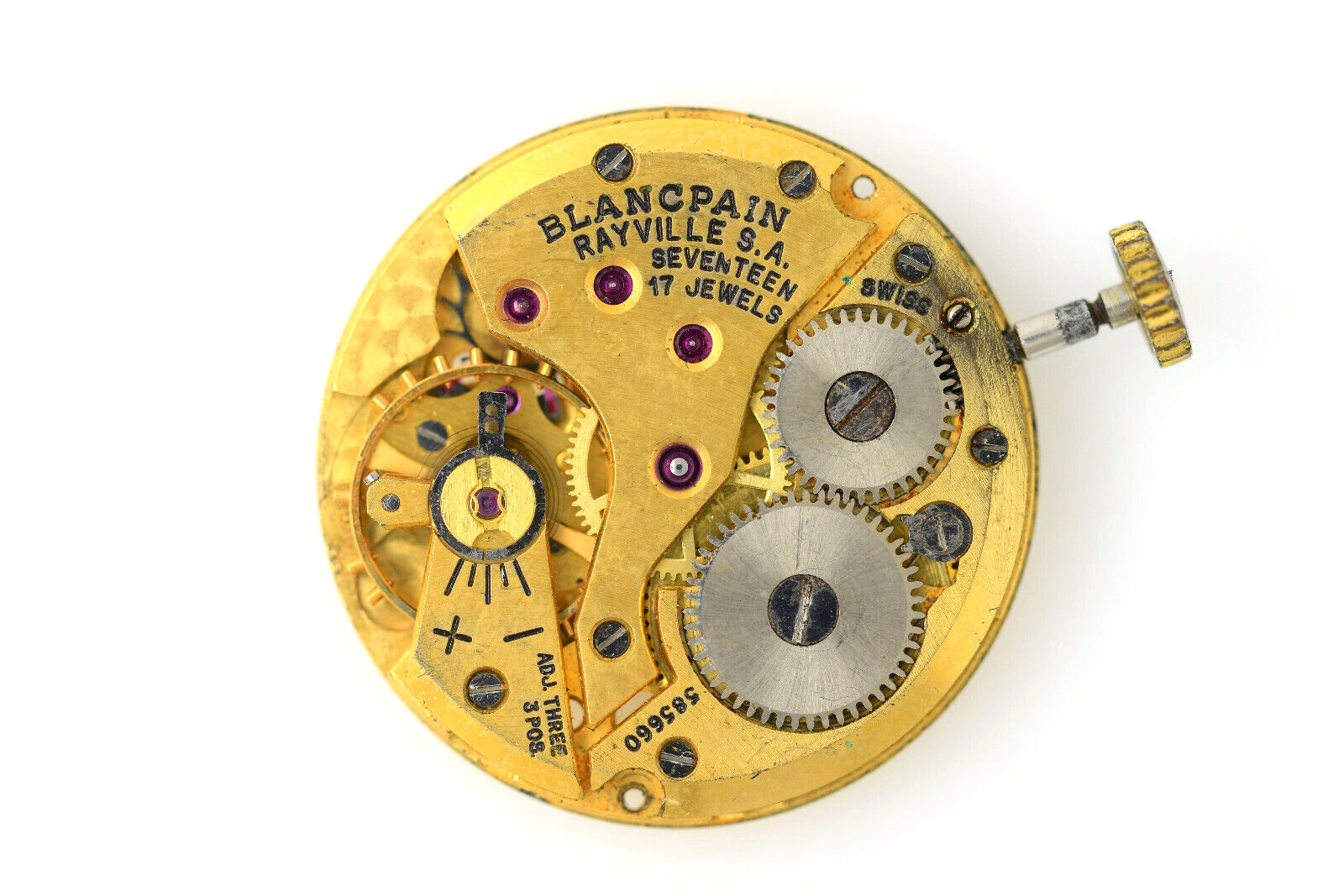 BLANCPAIN Rayville Cal. R530 Vintage Watch Movement Balance ok (2494)