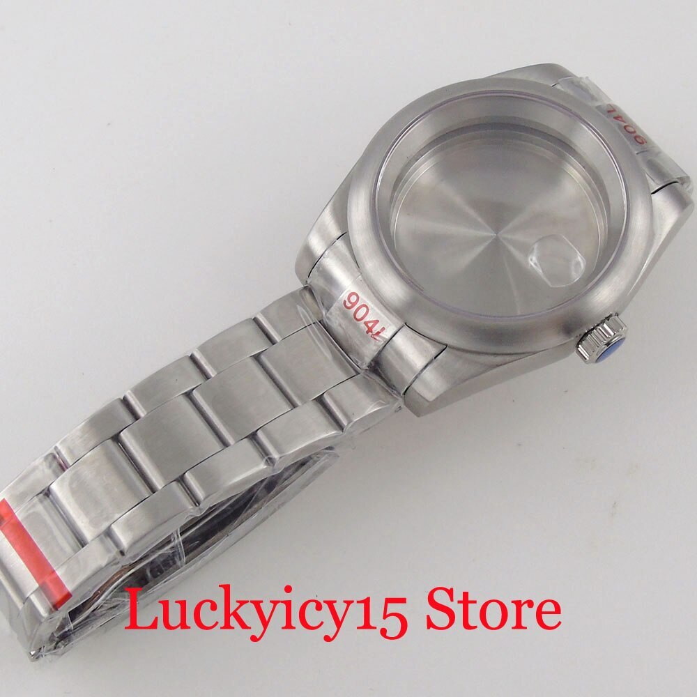 Watch Case 39MM Fit NH35A NH36A Automatic Sliver Edge Solid/Glass Glass Oyster