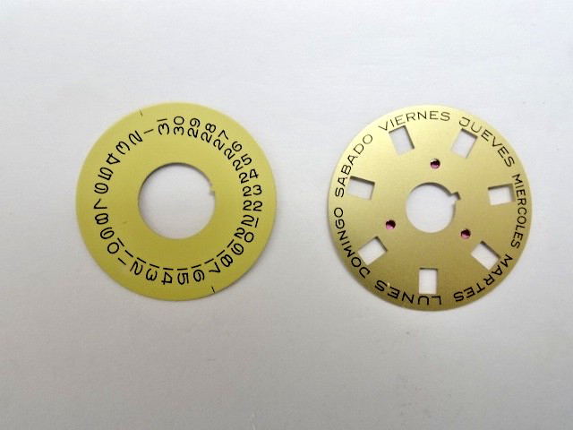 Genuine Rolex 1555 1556 Caliber Spanish Beige Watch Day Date Disc new condition