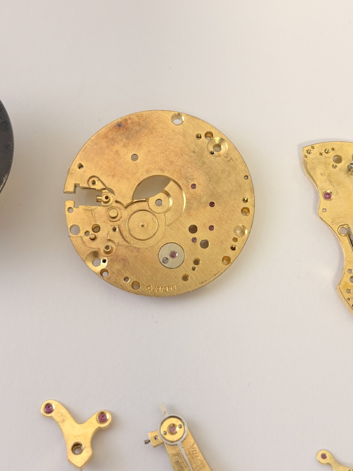 Landeron Cal 15 Monopusher Chronograph Watch Movement Part 2 3 16 Dial Hands Sub