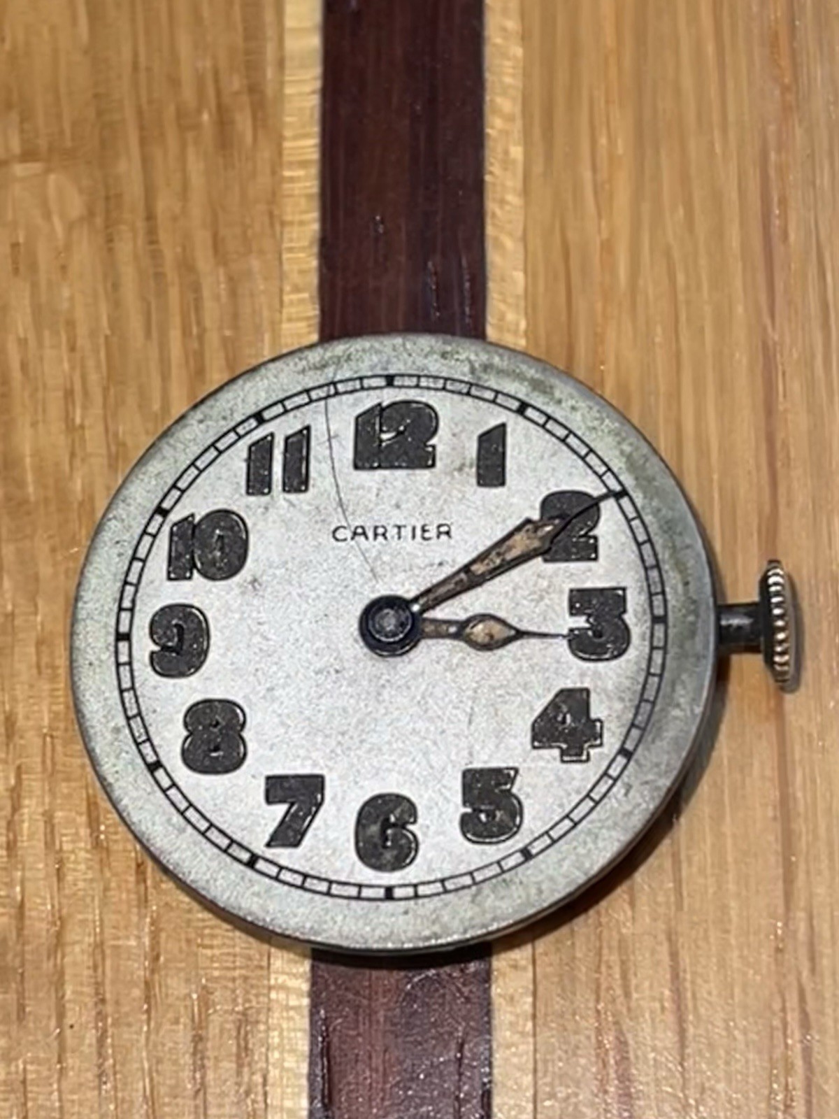 CARTIER IWC INTERNATIONAL WATCH CO. Cal. 75 Movement 1917 WW1 Era Vintage Swiss