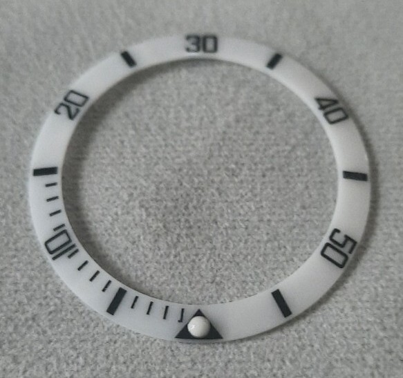 White And Black Ceramic Bezel insert 38mm For Divers Watch Rolex Seiko SKX SRPD