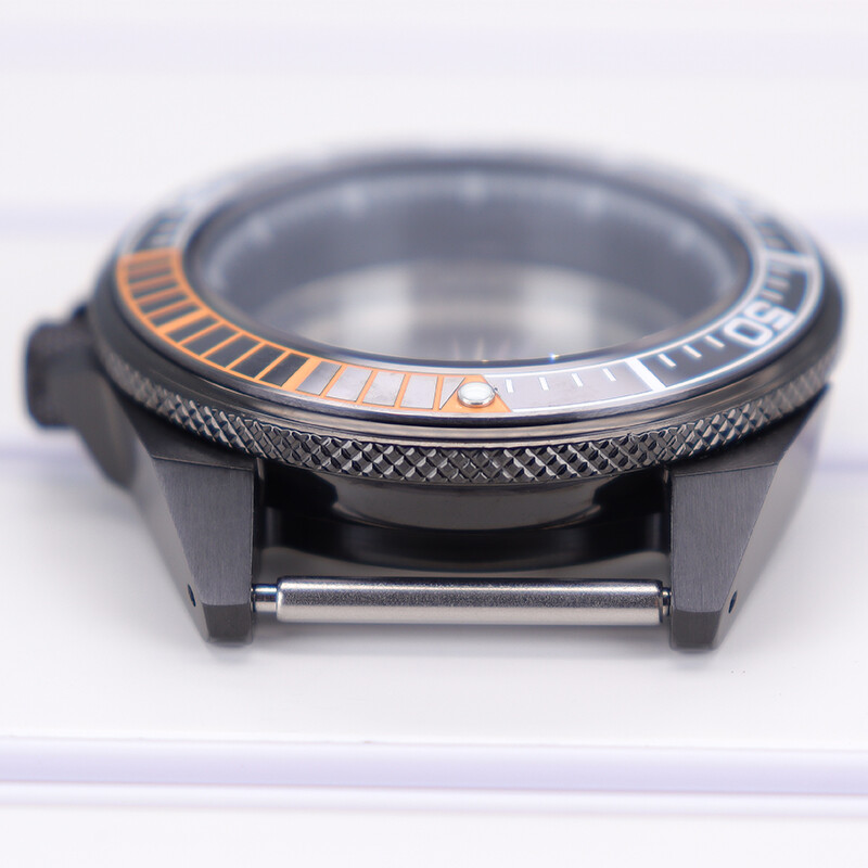 Modified Seiko Samurai 43.8mm Watch Cases Sapphire Glass For Seiko NH35 Movement