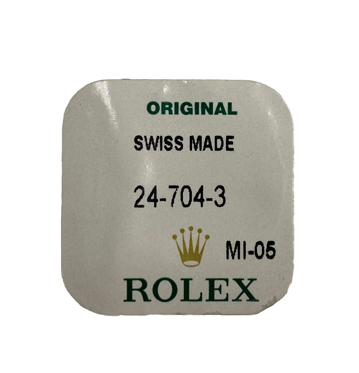 Genuine New Rolex 18k Gold Crown 24-704-3 Sealed Package