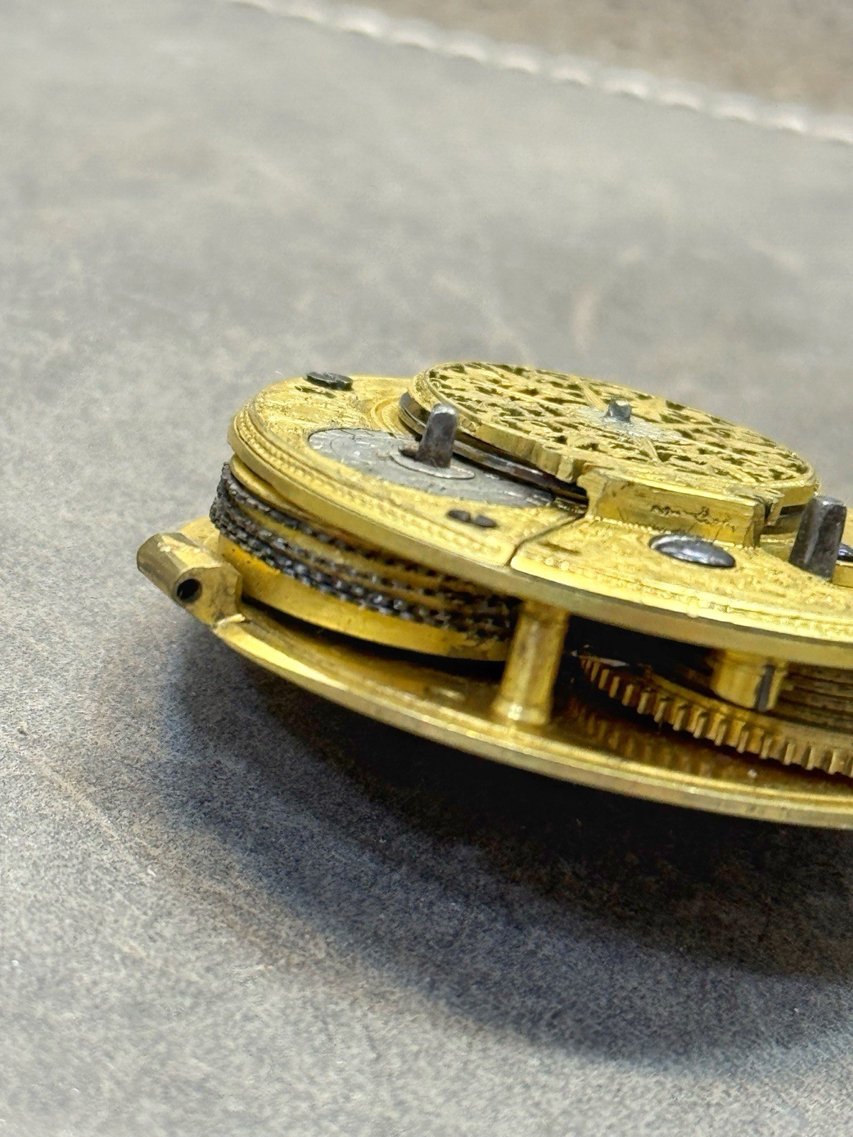 Antique William Morgan London Verge Fusee Pocket Watch Movement Repair