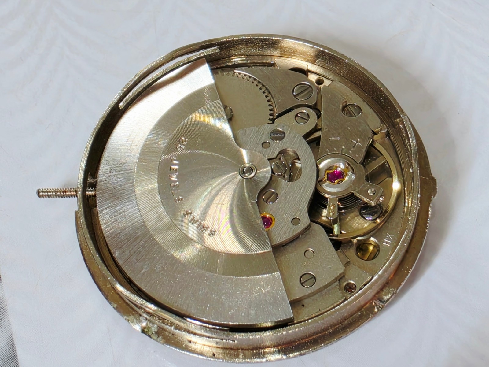 Vintage Automatic Movement AS 1903 Date at 3 for fix or parts .
