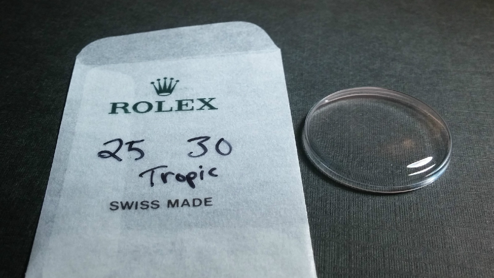 Rolex 25 30 Tropic for Bubble Back Crystal, NEW, UNUSED, 100% Genuine Ref 6420