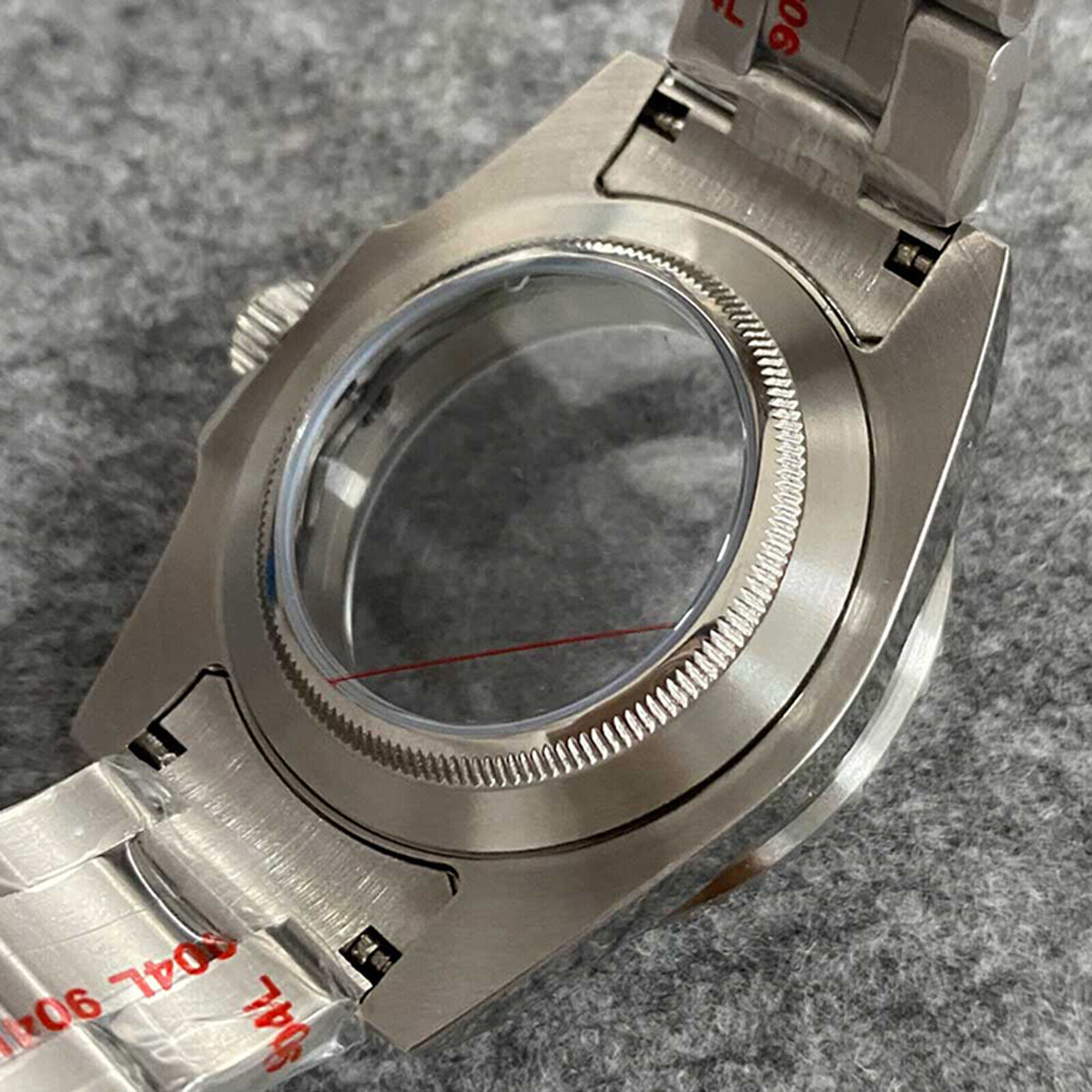 40MM Transparent Bottom Watch Case + Sand Strap Sapphire for NH35/NH36 Movement
