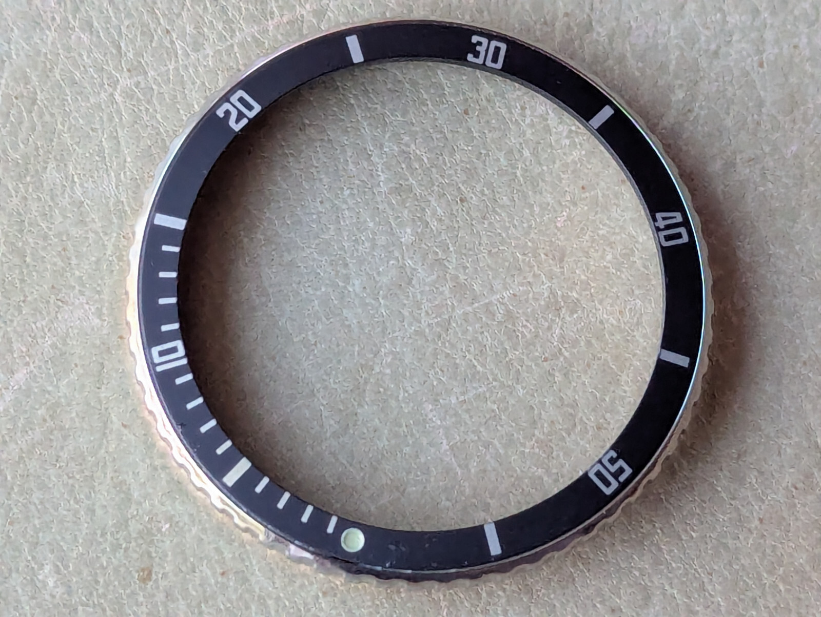 DEFECTIVE NOS Vintage Bulova Accutron Depth Gauge Bezel/Insert FOR 8459 CASES