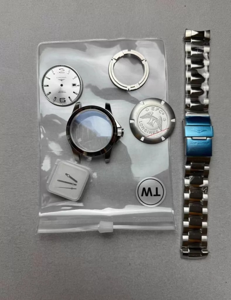 For DIY41mm Watch Steel Case kit For 2824 2130 pt5000Movement