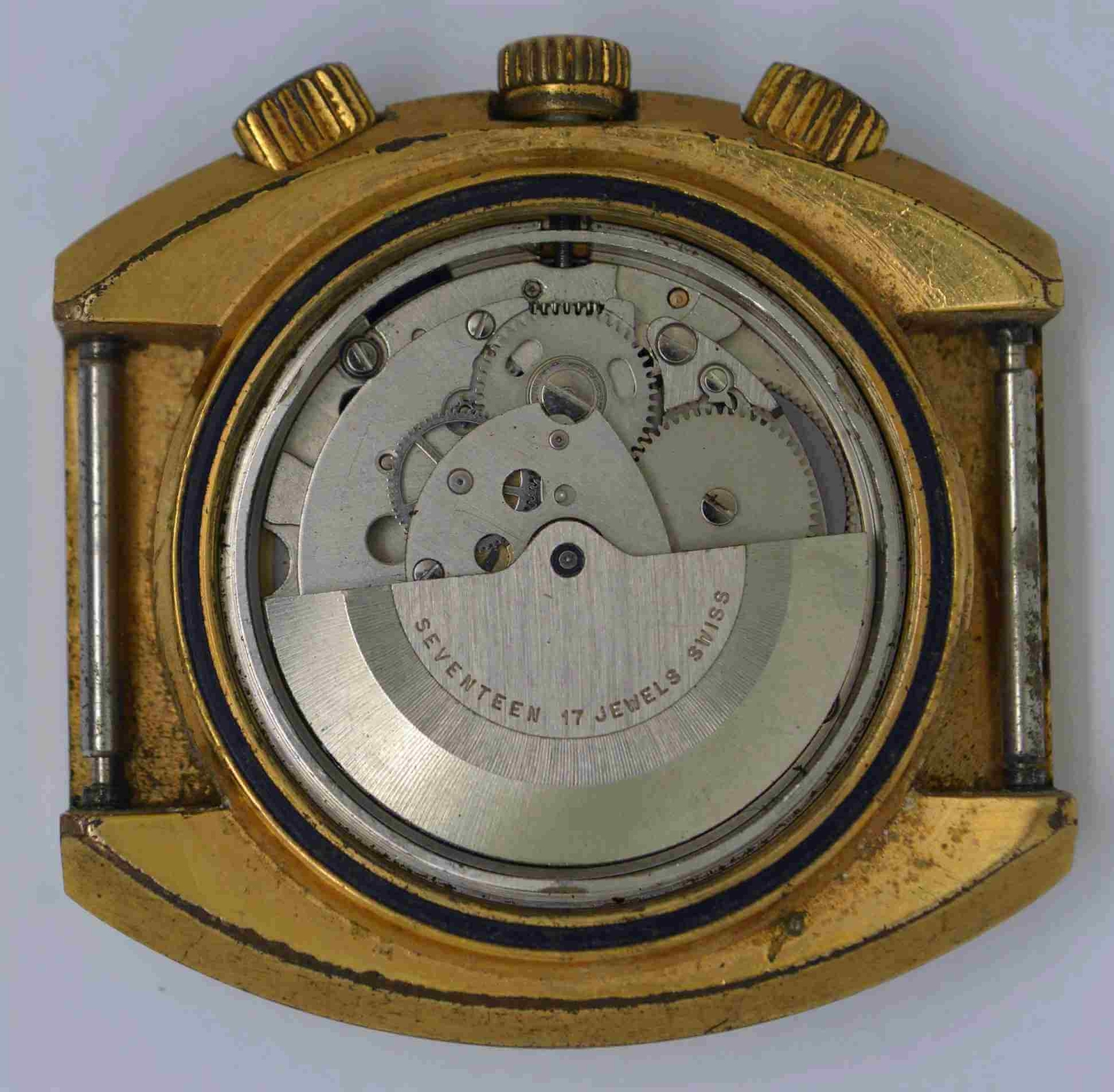 VTG DALIL Muslim GMT Gold Plated Wristwatch. Cal: AS-2063. For Repairs