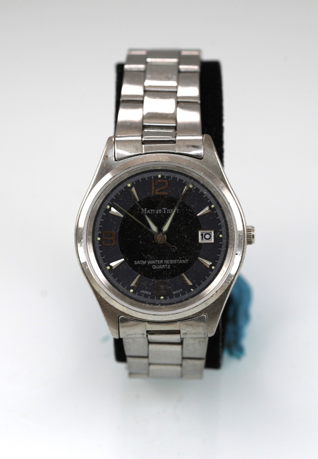 Mathey Tissot Watch Men Silver Stainless Steel WR Battery NON-WORKING