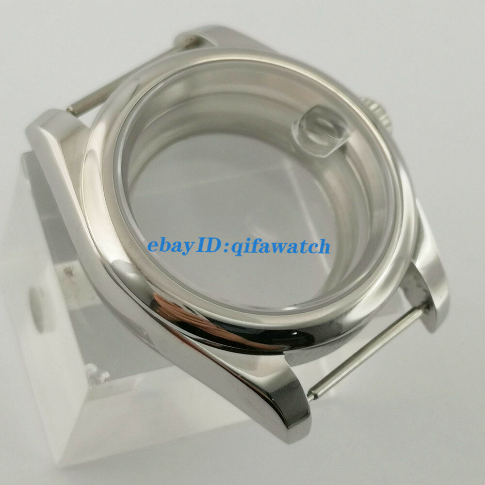 36mm sapphire Watch Case glass solid back For NH35 NH36 Automatic Movement