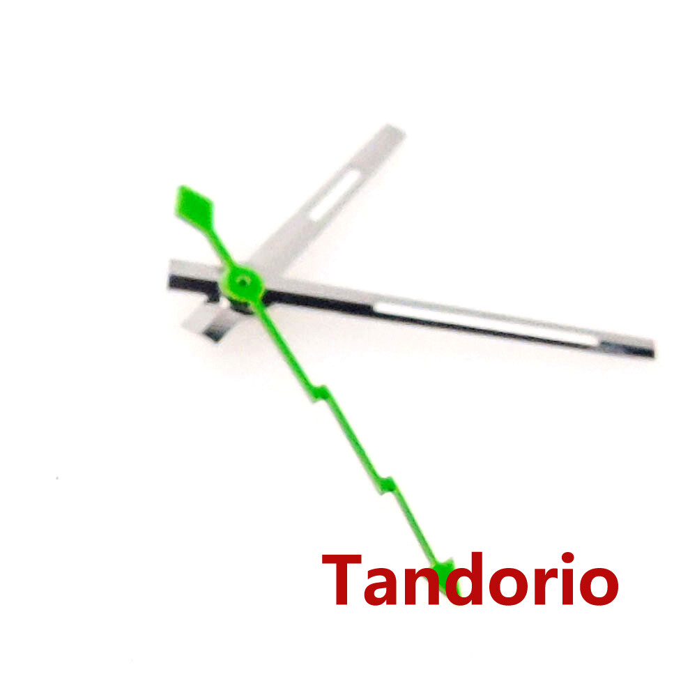Flash Watch Parts Hands Fit NH35A NH36A 7s26 7s36 7s25 Lume Silver/Black Edge