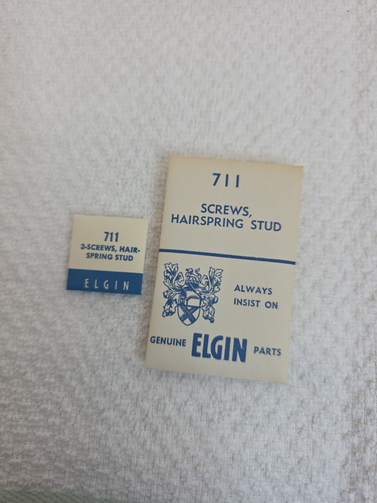 Genuine Elgin 3 Screws, Hairspring Stud #711 Watch Parts NOS