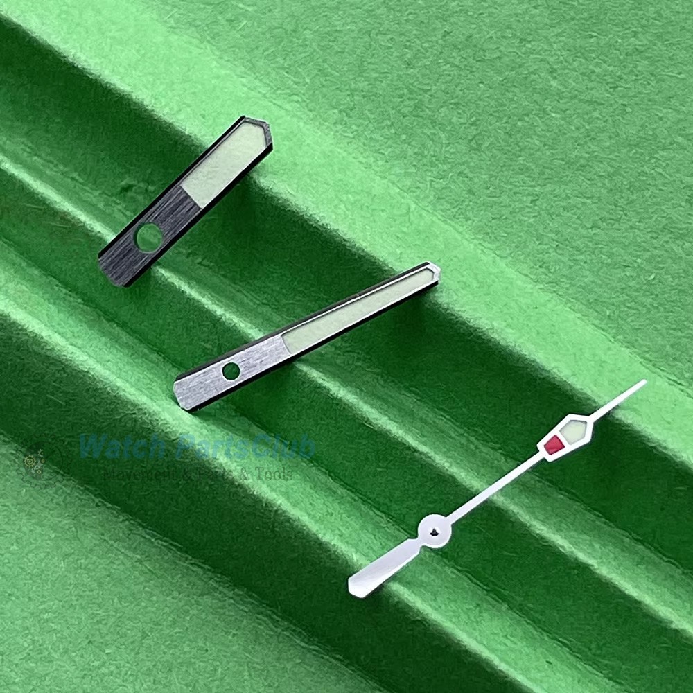 NH35 Watch Hands 8.3mm*11.5mm*12.6mm Stainless Steel C3 Green Luminous HandsSuit